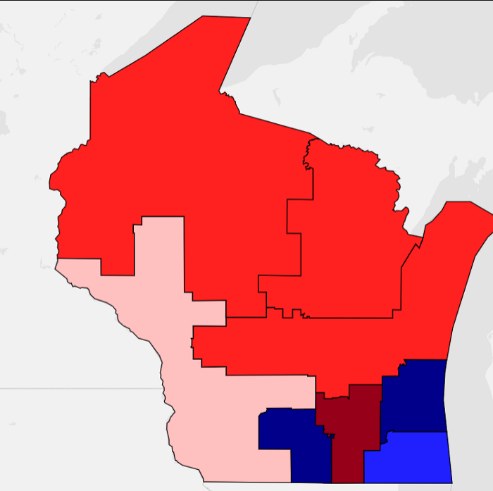 WI: Legal.____________________________________________________________Done. Redistricting lawyers will become rich if any of these maps were proposed. Tagging  @WI_Forward  @AveryTheComrade  @ViscountViktor because y'all seemed interested on this