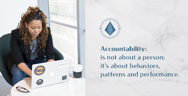 Beware of the pitfalls with accountability! The most major one is a mis-perception that its about a person. When we fail to realize it’s actually about behaviors, patterns and performance, we tend to avoid accountability, and things go downhill into dysfunction for the team!