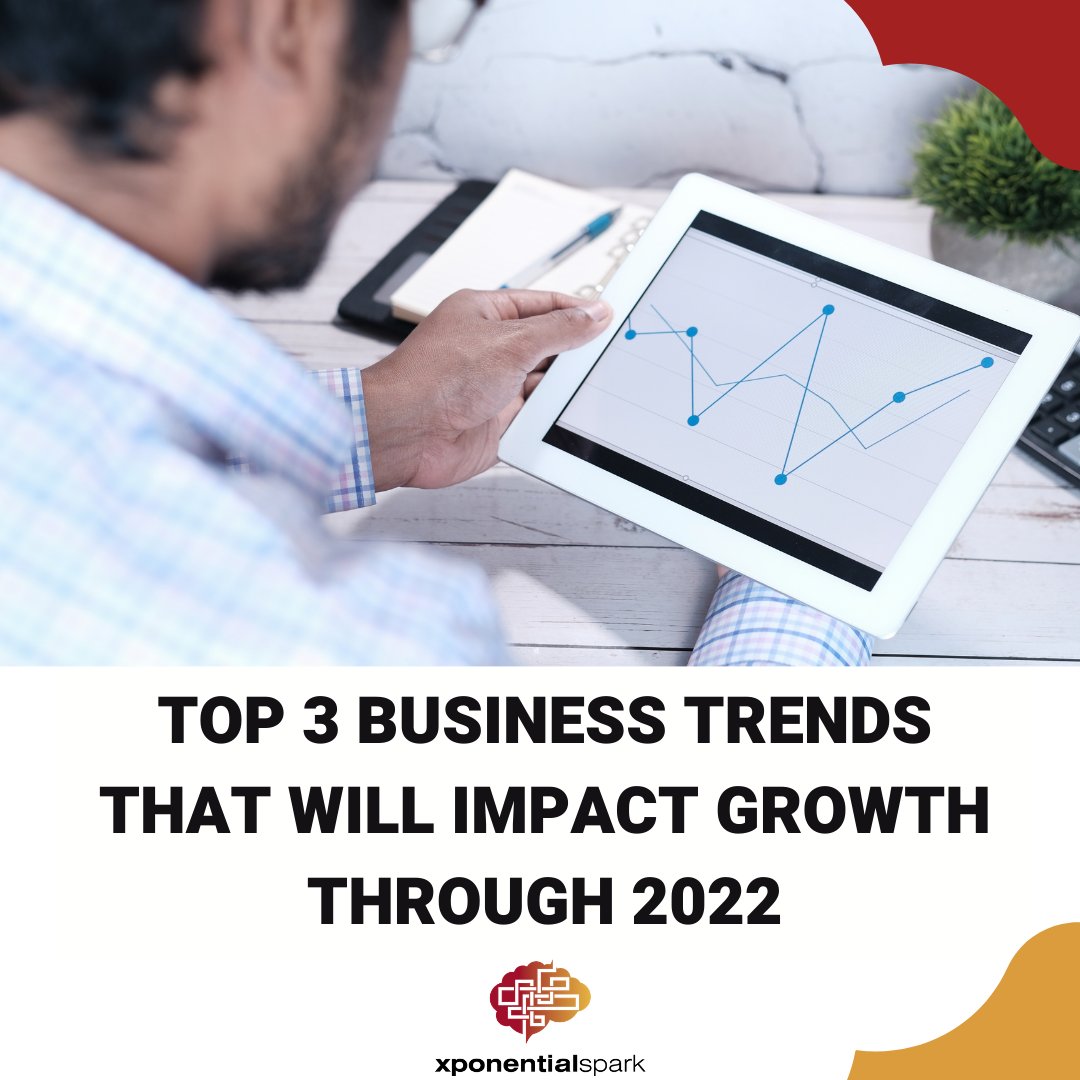 According to the World Economic Forum, the top 3️⃣ business trends that will impact business growth through 2022 are:
✅ Increasing adoption of new technology
✅ Advances in mobile internet
✅ Advances in Artificial Intelligence 
#xponentialspark #consultancy #trends #impact