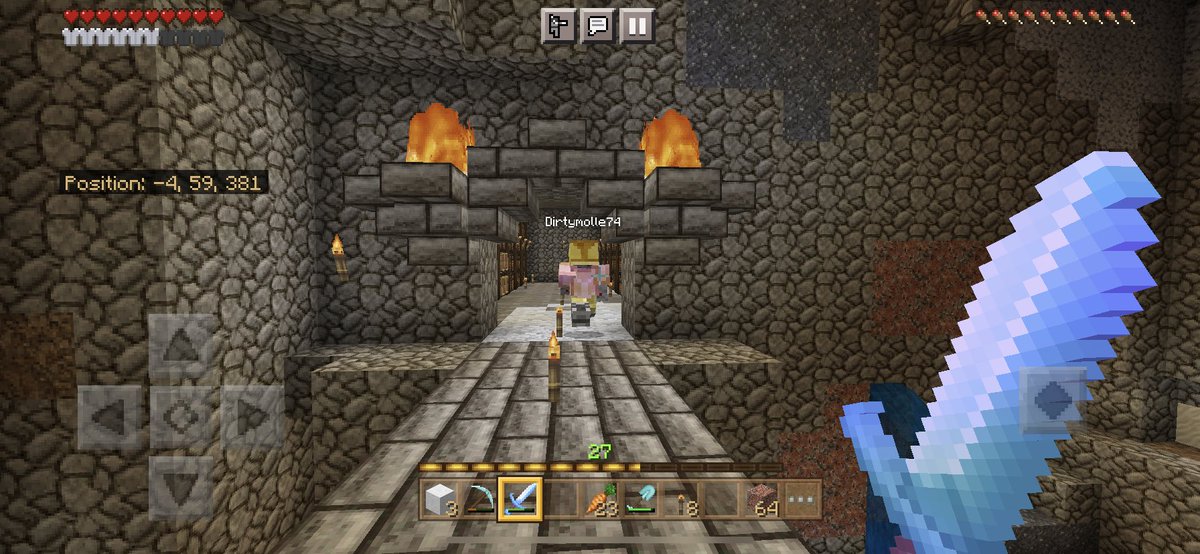 MineMasterGen's tweet photo. Awesome stream tonight at the General's Keep! Me an @Dirtymollesmin1 had an epic, unplanned adventure digging from the General's Lair all the way to the ravine under his estate. We are going to lay minecart tracks all the way now. @twitch #GeneralsKeep @minecraft Keep It Sharp!⛏ https://t.co/9KaI4XCcyx