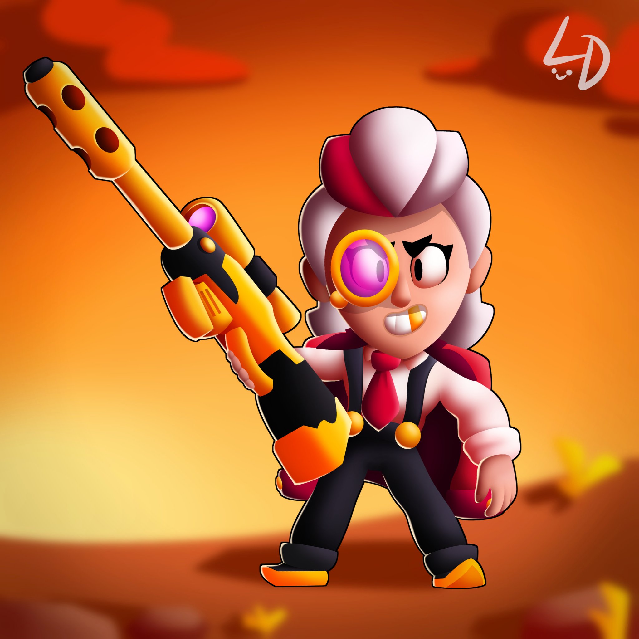 Luke on X: First we shoot and then we loot! Art of Belle Goldhand. Repost  are appreciated. :D BrawlStars GoldarmGang brawlart brawler fanart  art t.coDUEPEXg2nQ  X