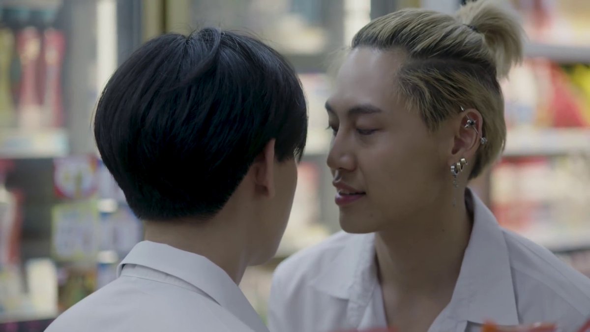 There's also this small moment: after Boun says his line, he peeks at Prem's face, so it's like Win is breaking his suave facade for just a second because he wants to see how Team reacted to him being all cool and charismatic. It makes his character more realistic and engaging.