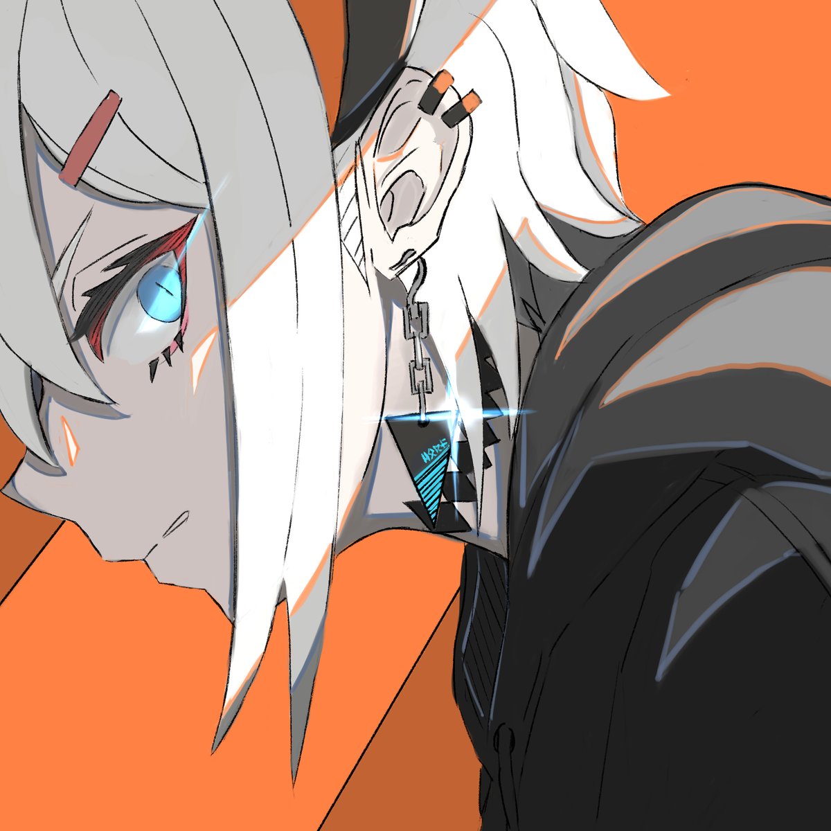 T 万人お祝いイラストで描いていたイヤリング をレヴィちゃんが気に入ってくれたっぽいので 以前から趣味で考えていたレヴィちゃんイメージイヤリングのデザイン画を載せておきます 亜人イヤリングだ 絵リファ 万人お祝いレヴィ