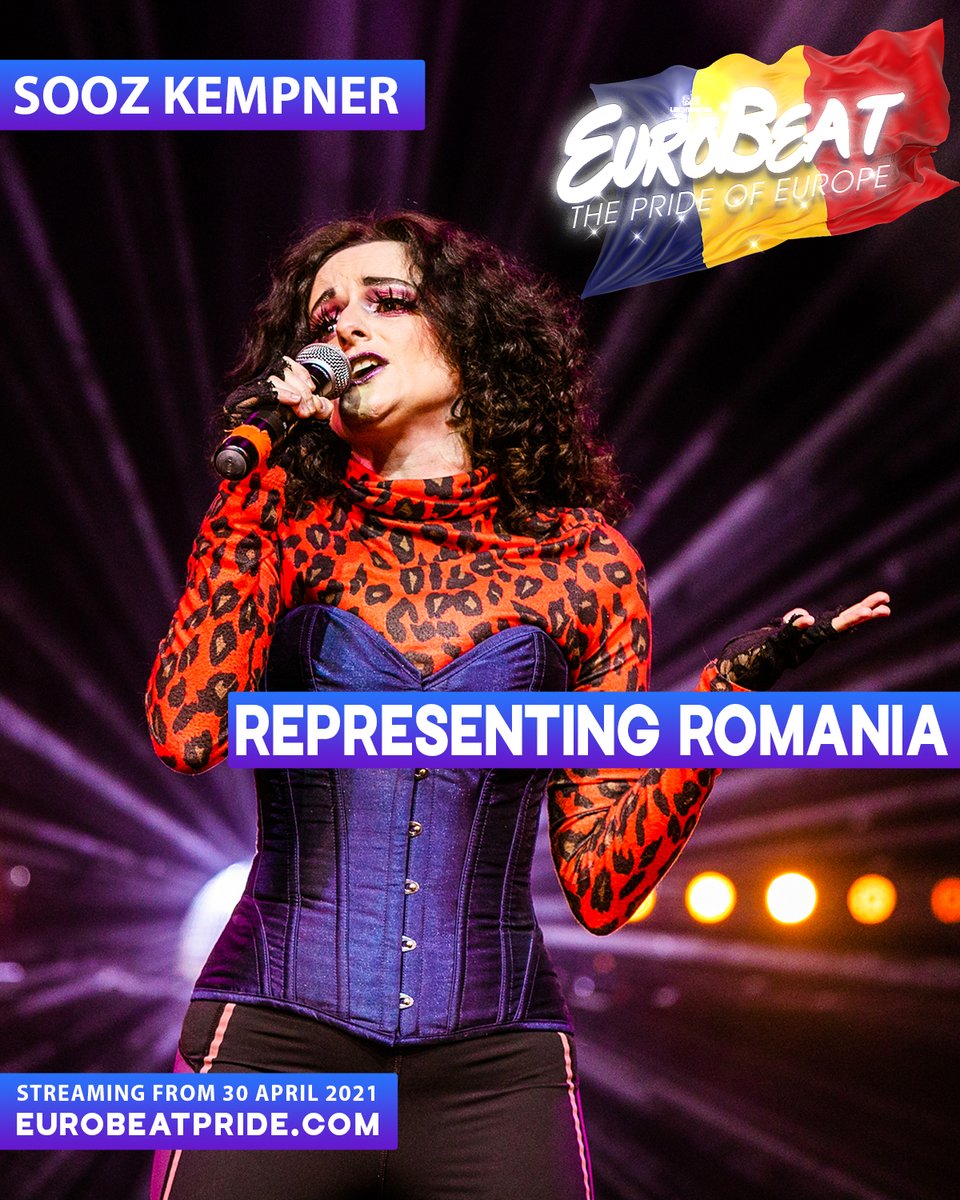 Eurobeat is the hilarious homage to Europes most loved song contest, and we are proud to introduce Romania which is represented by <a href="/SoozUK/">Sooz Kempner FOLLOW ME ON BLUESKY</a> !!

<a href="/eurobeatpride/">Eurobeat - The Pride of Europe</a> is streaming from 30th April 2021

eurobeatpride.com