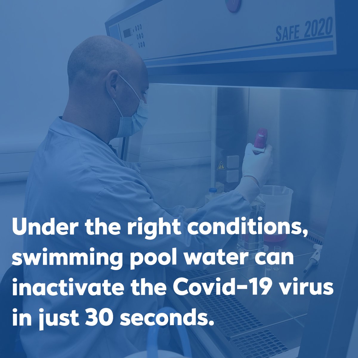 WaterBabies's tweet photo. Swimming pool water can inactivate the Covid-19 virus in just 30 seconds under the right conditions, reveals a study by virologists at @imperialcollege, which was commissioned by Water Babies and @Swim_England. 

Read more on our site here: https://t.co/HMUwJMfpQq https://t.co/LLBqjfzJ4t