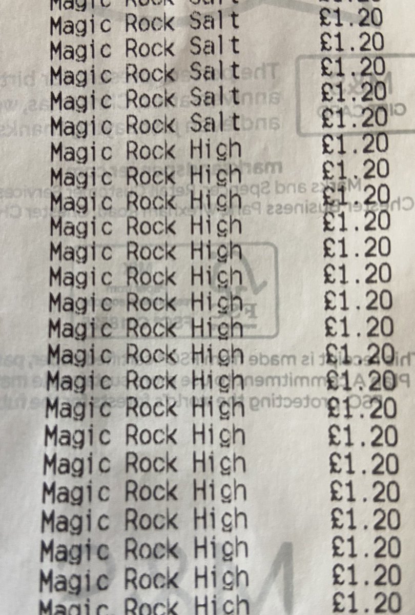 A taste of home (Huddersfield) in deepest, darkest Dorset...nice surprise to see cans of <a href="/MagicRockBrewCo/">Magic Rock Brewing</a> High Wire &amp; Salty Kiss reduced to £1.20 in my local <a href="/marksandspencer/">M&S</a>. Be rude not to I thought...may have to return later to purchase more if any are left