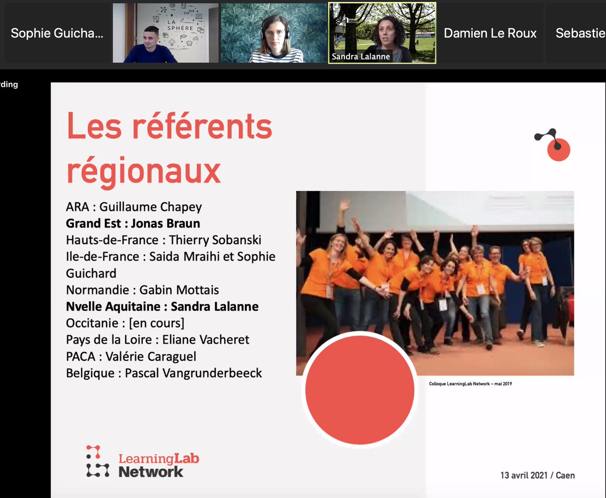 guichard_sophie's tweet photo. C’est le tour des référents @LearningLabNet av nos amis @sandra_lalanne @BRAUNJonas @IutrsCafe 📌  Espaces LearningLab et #covid 📌 se ré-inventer pendant la crise Covid 👉 les IP sont toujours au top 👍 et la dream team aussi :-) https://t.co/FohsdtwqXo
