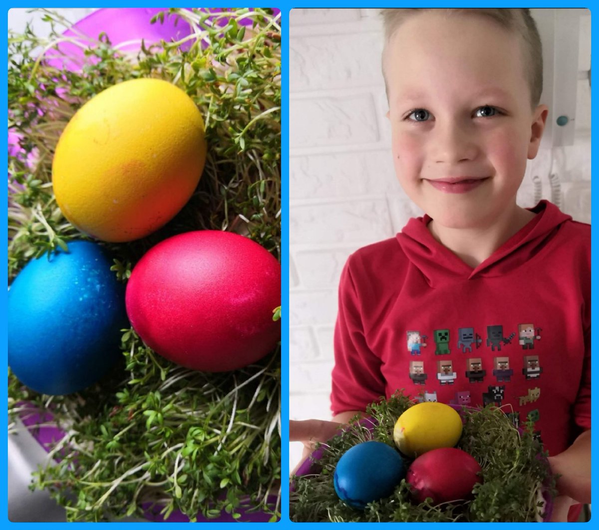 TheFriendlyFood's tweet photo. Daniel has been busy creating with The Friendly  Food Clubs Easter Cookbox. 🐣

He's made a fantastic job of dying his eggs! 😎 ❤

How are your decorated eggs looking? 🤔

#eastercookbox #gettingcreative https://t.co/EppZmI5hhd