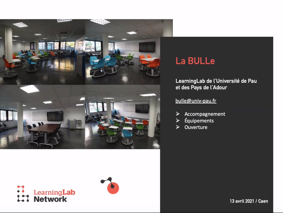 guichard_sophie's tweet photo. C’est le tour des référents @LearningLabNet av nos amis @sandra_lalanne @BRAUNJonas @IutrsCafe 📌  Espaces LearningLab et #covid 📌 se ré-inventer pendant la crise Covid 👉 les IP sont toujours au top 👍 et la dream team aussi :-) https://t.co/FohsdtwqXo