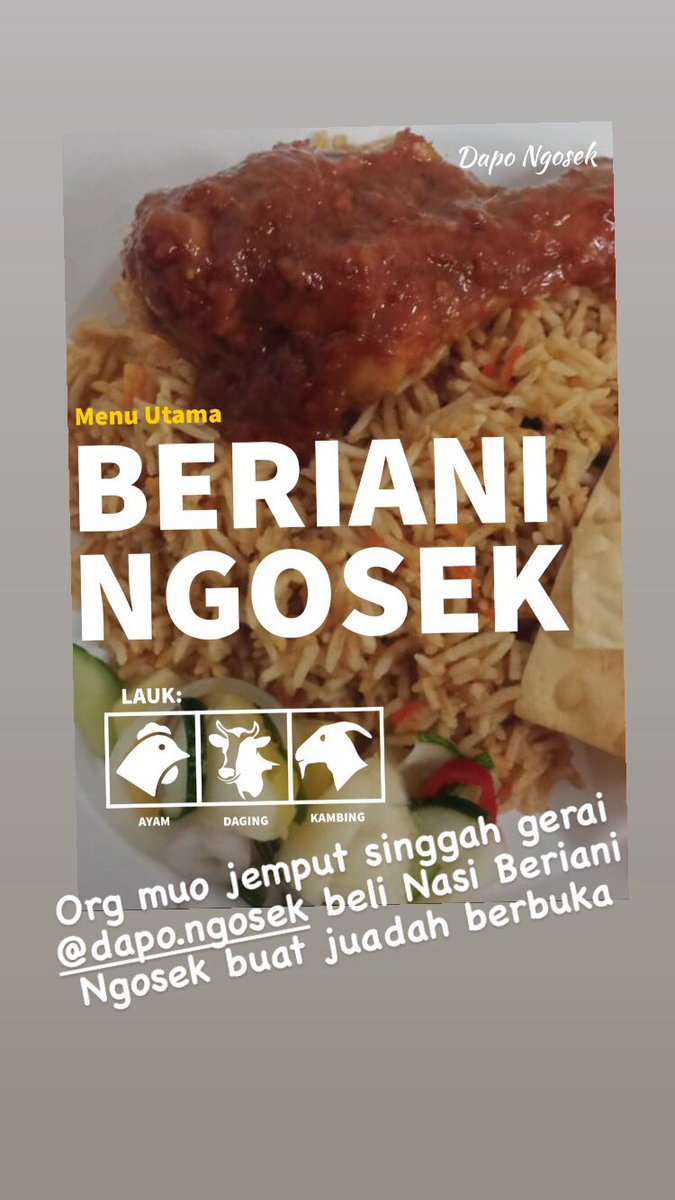 paandisiniyo's tweet photo. @ohsurprisekits Saya ada bukak gerai kecik sempena bulan puasa. Orang muo jemput singgah beli nasi beriani utk berbuka. https://t.co/4qFtERjoo7