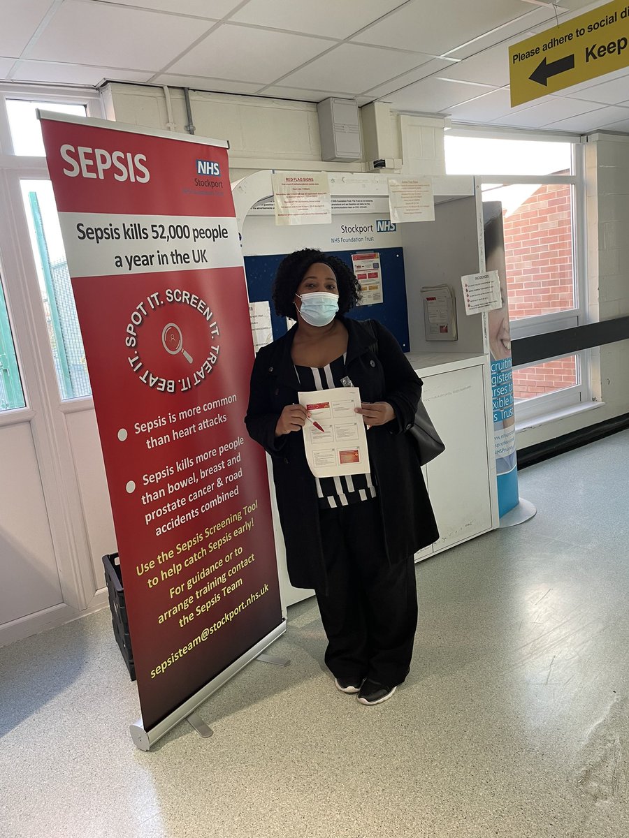 SepsisTeam's tweet photo. Wonderful start to the day! Lots of staff provided with Sepsis education and signed off on their Sepsis ESR competence #sepsis6 #thinksepsis #sepsisawarenessweek #ptsafety @JoMartin007 @wendy1oakes https://t.co/4PSGu9p440