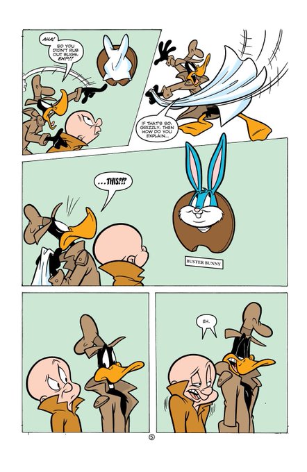 my favorite looney tunes comic is the one that implies elmer murdered buster bunny in cold blood and has his head mounted on his wall 