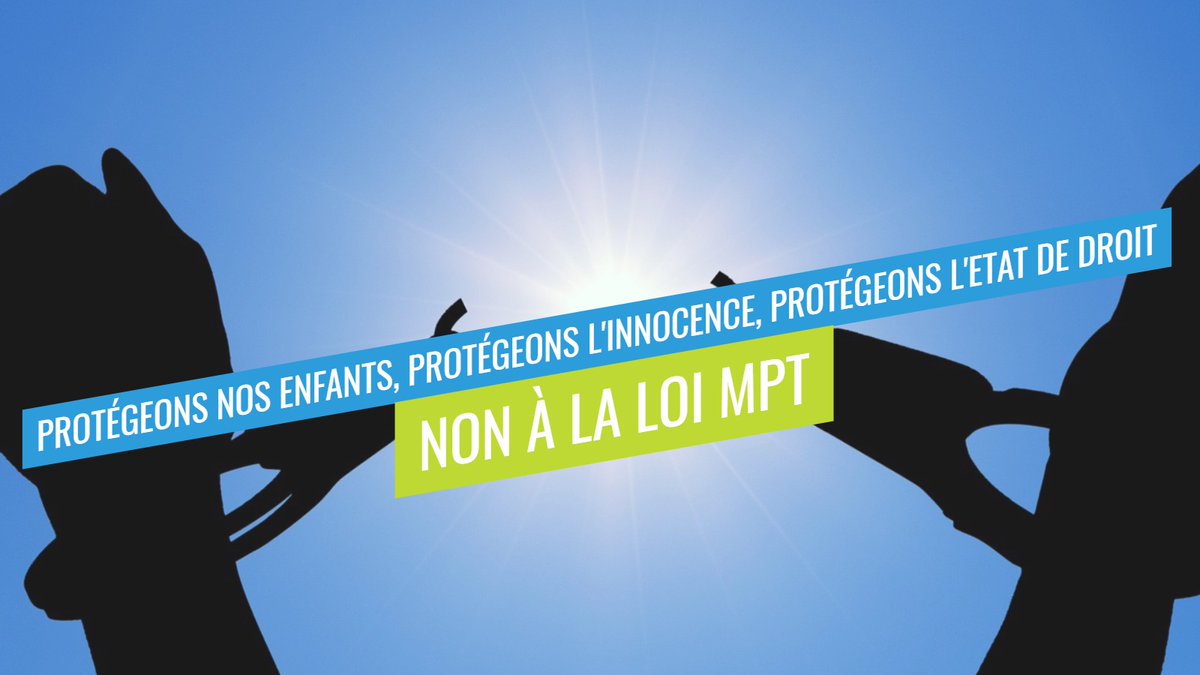Lancement de la campagne contre la nouvelle loi sur le terrorisme, une loi qui bafoue les valeurs fondamentales de notre état de droit telles que la présomption d’innocence et qui menace les mineurs. #MPTnon