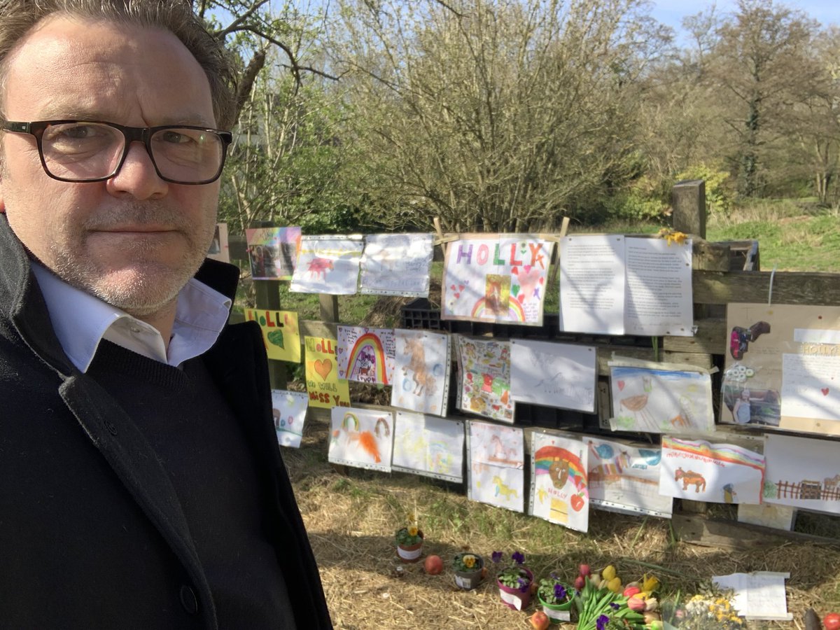 CllrWillRussell's tweet photo. Out delivering on the campaign today. Stop, pause and reflect! Such a beautiful tribute from many children in #brentwoodwest to a sadly missed little pony. #hollysfield #notodevelopment https://t.co/cs2rLX1qwR