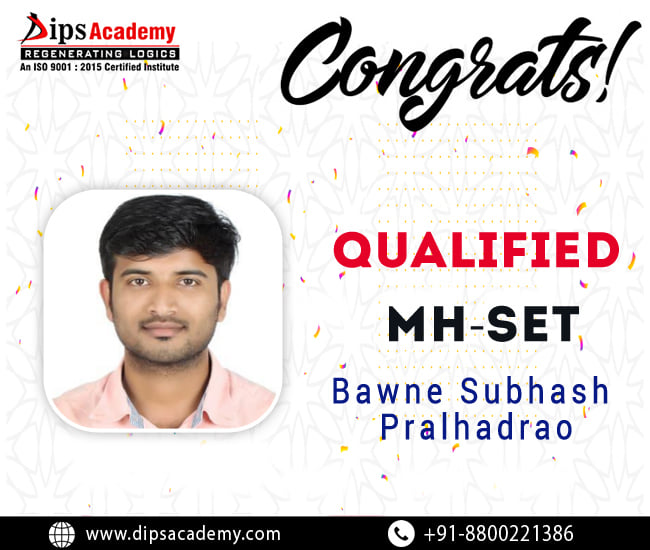 dipsacademymath's tweet photo. Congratulations to Bawne Subhash Pralhadrao for getting QUALIFIED for SET (MH) Mathematics 2020. Dips Academy wishes you all the very best for your future endeavors.
#set2020 #results #mathematics #cancelboardexams2021 #navratri #GudiPadwa #Baisakhi https://t.co/SlZuMkeZwu