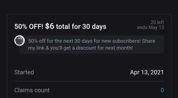 Either be a new subscriber or share my link &amp; get a discount 🥰🥰  https://t.co/84zg1YhN21 https://t.c