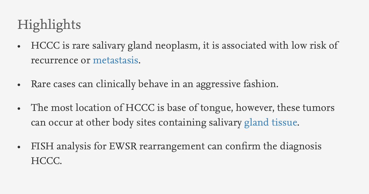 Human_Pathology's tweet photo. #HumPathol
Gubbiotti et al. (@MariaGoobs) present all cases of #HCCC from their institution alongside a comprehensive literature review spanning 2015–2020 - steps that help characterize this unusual malignancy.
cc: @ktmontone @LivolsiVirginia @aakasharmand https://t.co/TRNX4OMcP0