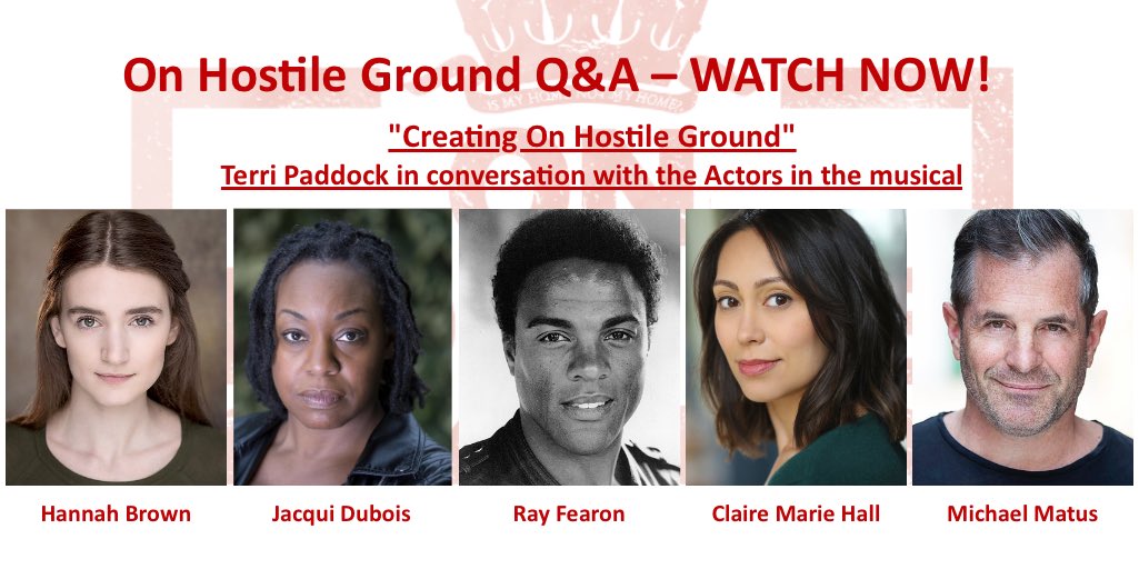 Available now! <a href="/TerriPaddock/">Follow me @terripaddock.bsky.social</a> hosts an in-depth Q&amp;A with the Actors in On Hostile Ground. Click the link below to watch now. 
youtu.be/qAMaIM-kNgk