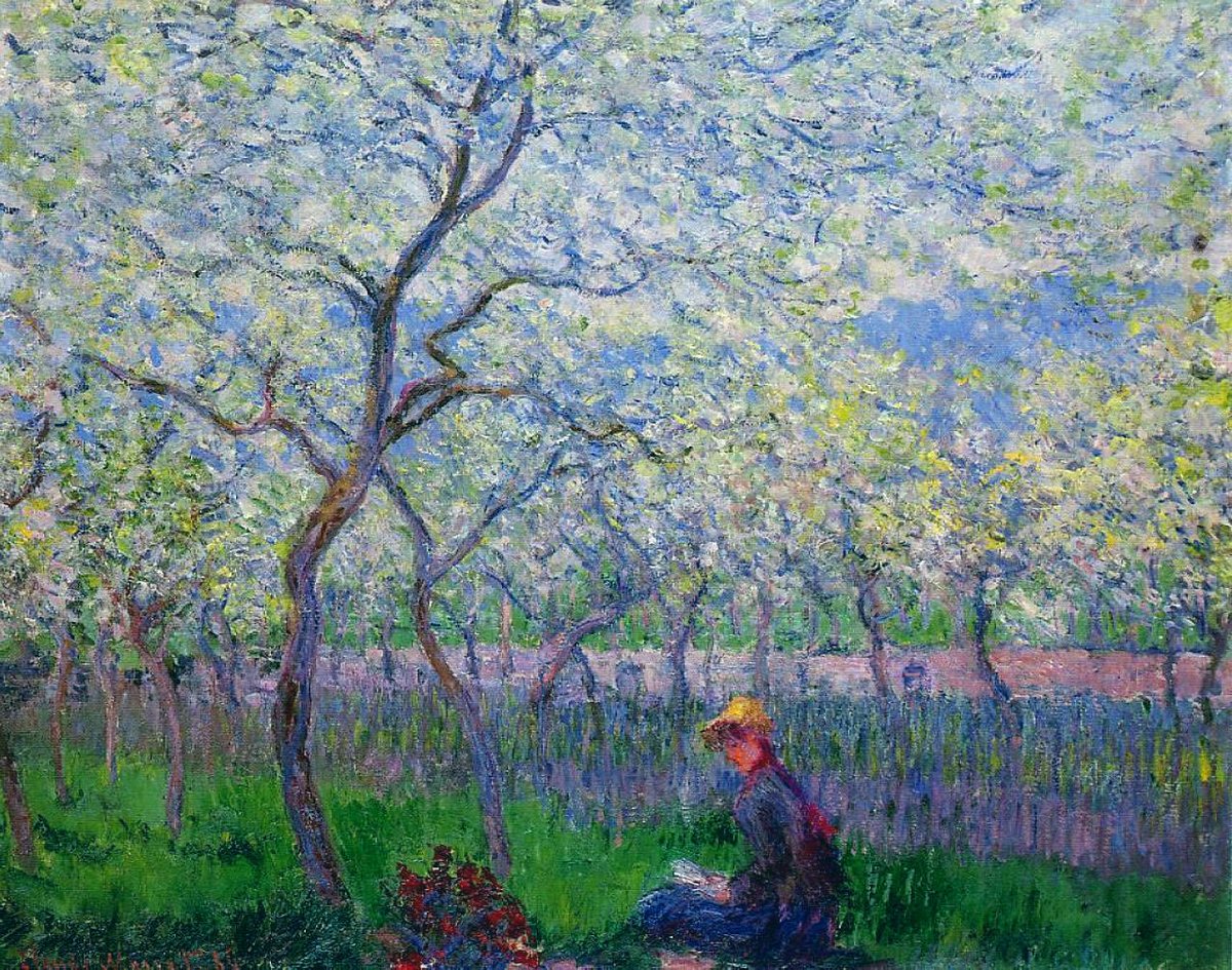 Arteymas_'s tweet photo. Un huerto en primavera, 1886, Jean Claude Monet https://t.co/638MY10iqf