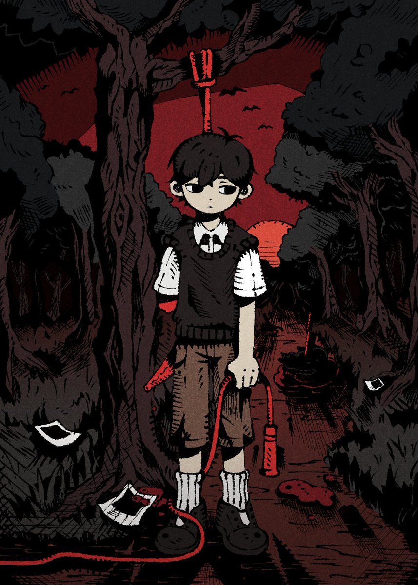 9twoeight's tweet photo. #OMORIFANART 
There's something behind you... https://t.co/5p714URRHE