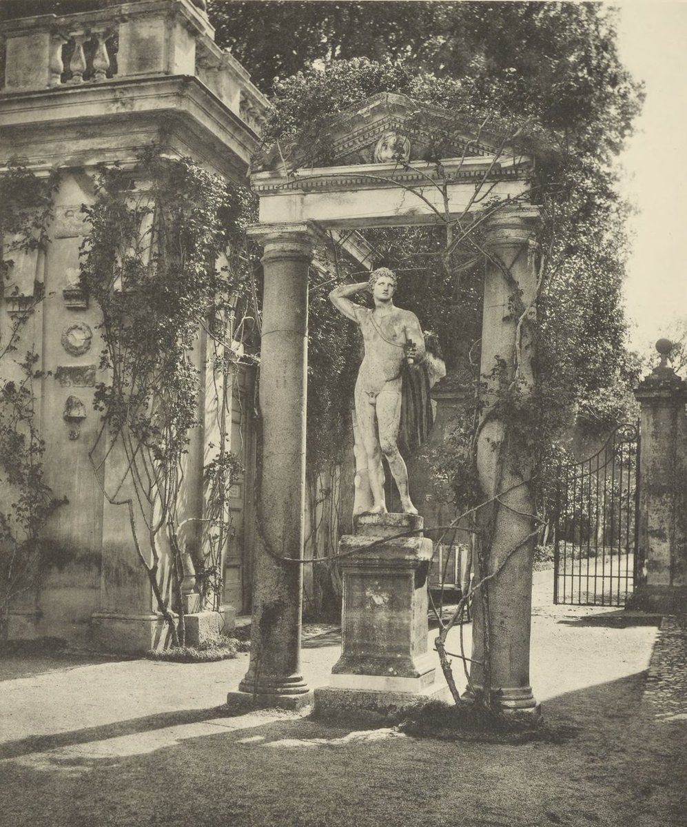 parnassion's tweet photo. Statue of Meleager, Villa Medici, Rome. The art of garden design in Italy. 1906. https://t.co/hjPdMFnhmX