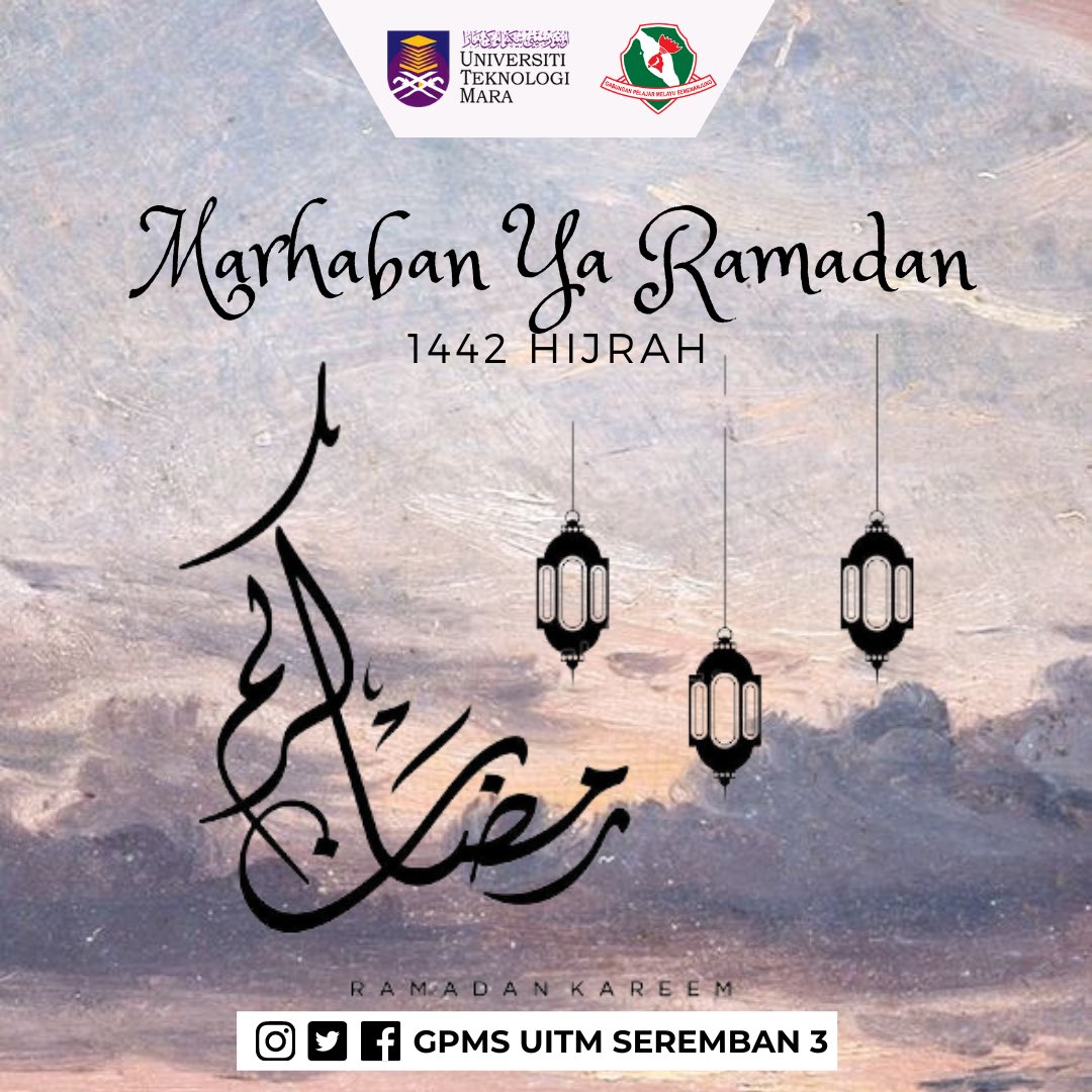 gpmsuitms3's tweet photo. Selamat Menunaikan Ibadah Puasa 1442H 🌙✨ https://t.co/WS1fT1pt8T