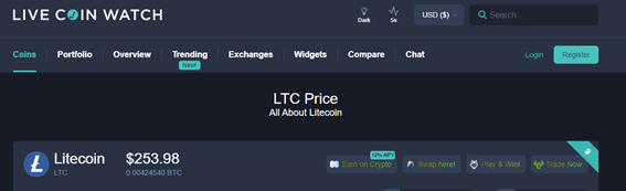 10 – And last, LTC: well here we go again… 253 like FLAREFTSO states according to LCW but… Drum roll please… There is a 6 usd difference here… That´s not cool right? So, who do we trust in this case?Don´t trust me and don´t follow me… I don´t know where i´m going