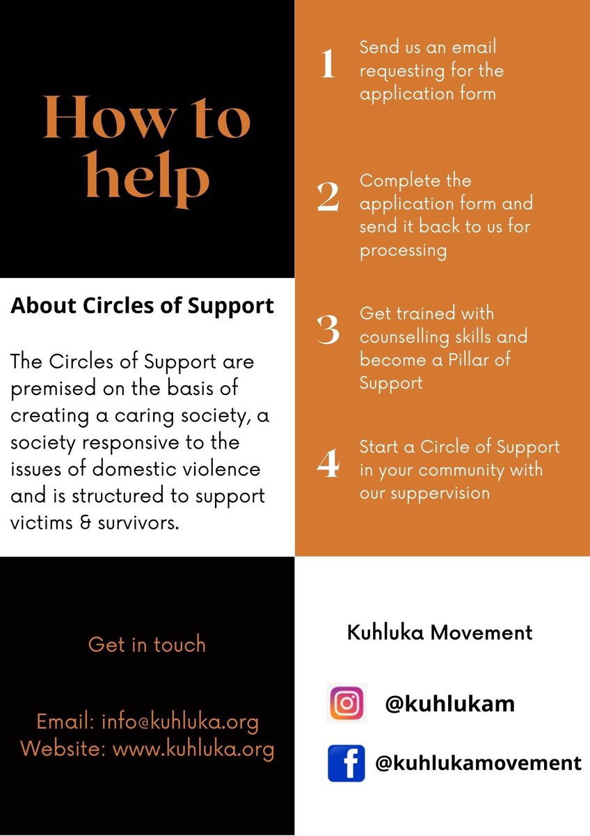 KuhlukaM's tweet photo. Become a #volunteer and help support victims and survivors of #GBV in your #community Email us: info@kuhluka.org #CirclesOfSupport #BeTheChange #endgbv #SupportHer #Jointheconversation #gbvaware https://t.co/QkyDAKR4v0