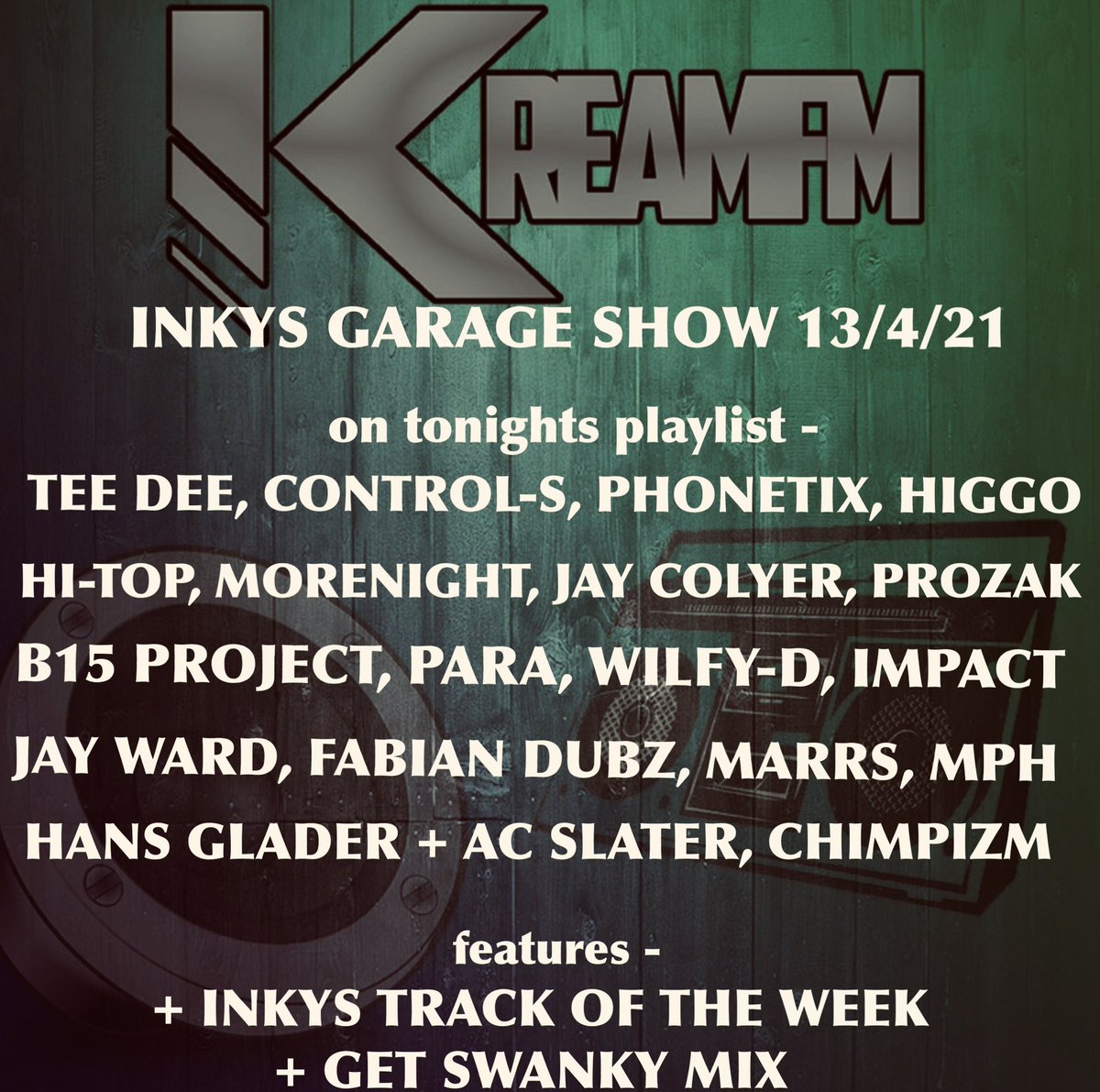 Yes Yes another jam packed show lined up for you this evening on Kream FM 📻 
Catch me live from 8pm