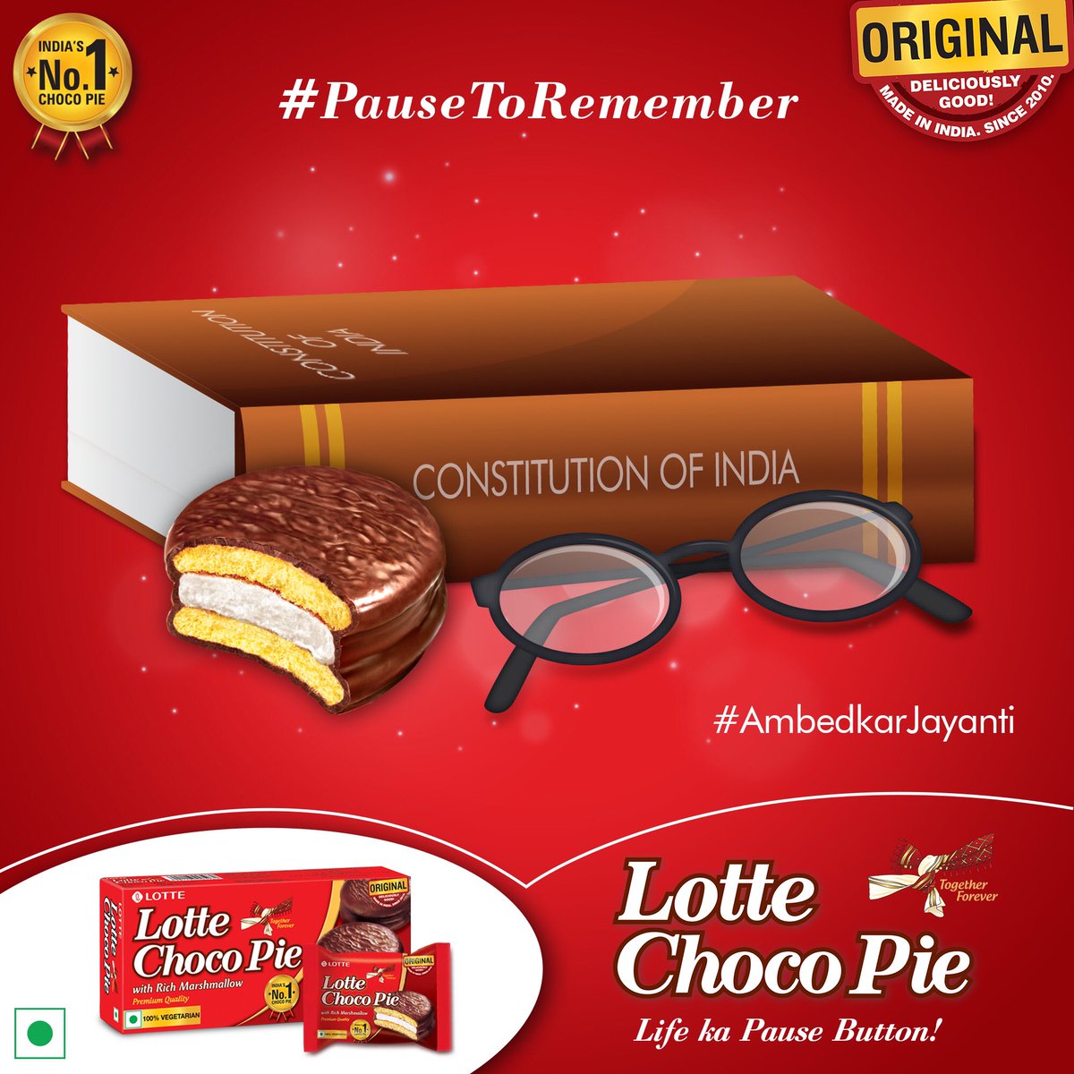 lotte_india's tweet photo. #LotteChocoPie #PauseToRemember #AmbedkarJayanti #LifeKaPauseButton
Buy Now at - https://t.co/SOl3KVBy75
#Lotte #lotteindia #ambedkarjayanti #ambedkar #jaybhim #ambedkarism #jaibhim #jaybhimboys #ambedkari #bhim #brambedkar #buddha #ambedkarquotes #ambedkarpark #bhfyp https://t.co/Oqpc1XKEIG