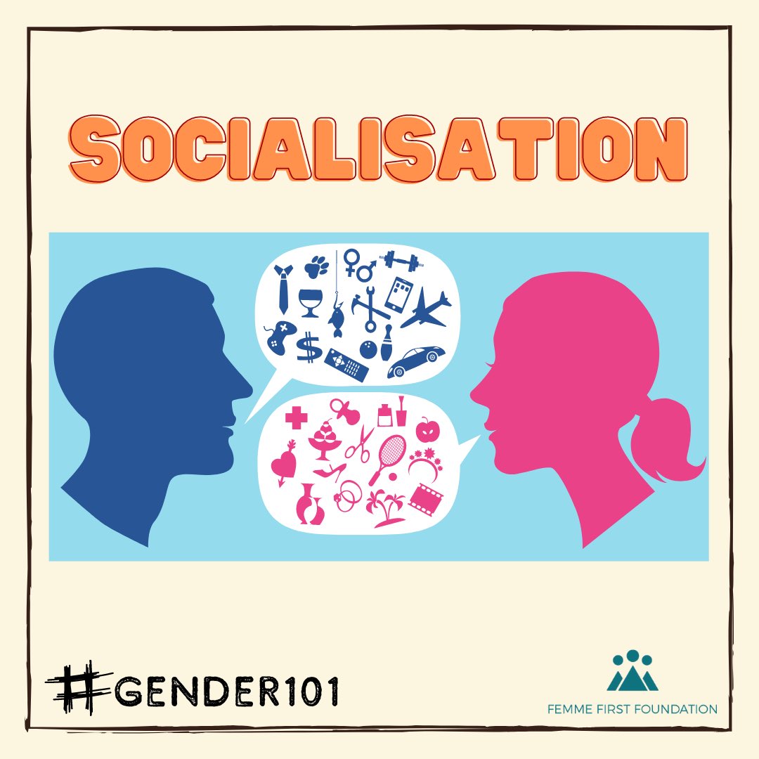 FemmeFirstF's tweet photo. Most gender expressions stem from socialisation. The societal norms, behaviours, values, and beliefs of group membership as men or women also lead to several stereotypes. 

#Gender101 #gendersocialisation https://t.co/IIxYBwRMZM