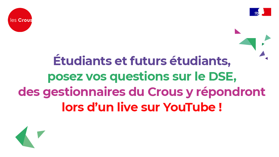 etudiantgouv's tweet photo. [🔴#LIVEDSE] Bientôt, retrouvez-nous lors d'un live spécial sur la demande de bourse et de logement !

👉 L'occasion pour vous de faire votre demande de #DSE en même temps, les gestionnaires répondront en direct à vos questions.

Dès à présent, posez vos questions ! 👇 https://t.co/LjbsaWqtf0
