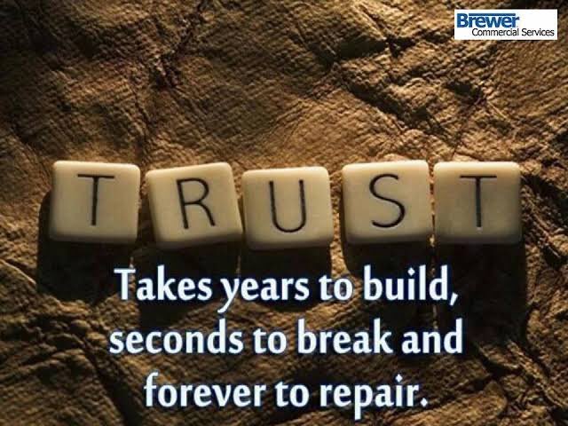 trust takes years to build