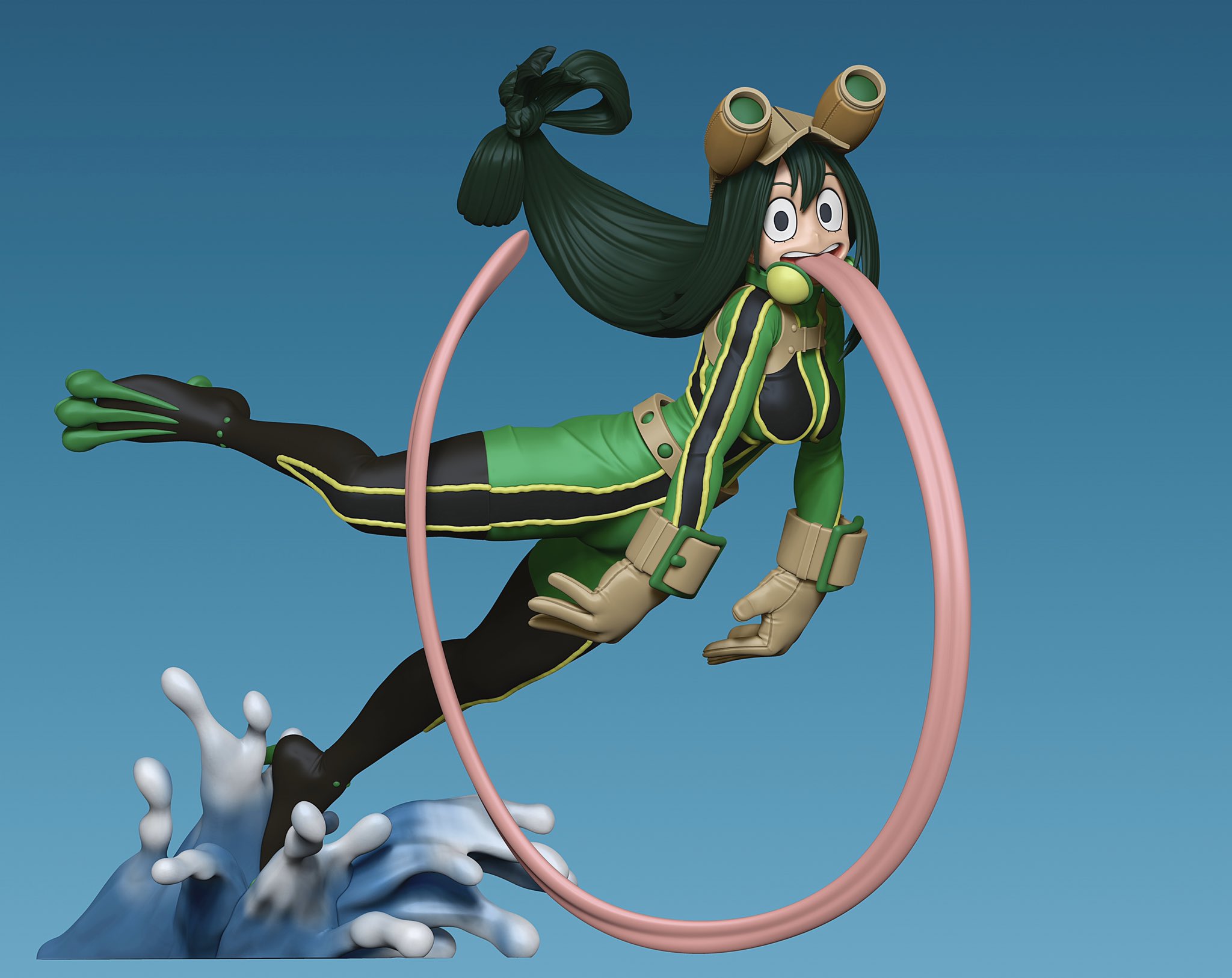 【パーツ破損品】 蛙吹梅雨 フィギュア ベルファイン ヒロアカ フィギュア｜僕のヒーローアカデミア｜蛙吹梅雨 ヒーロースーツVer.