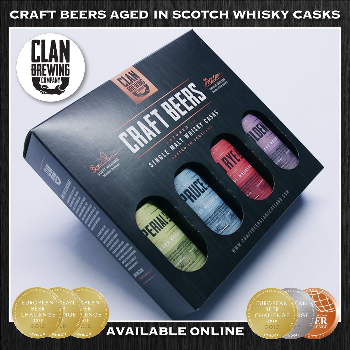 Word is getting out about these incredible beers. Have you had a go yet? Four unique craft ales aged in regional whisky casks selected to complement the flavour of each beer! At 8%, they're perfect for sharing with a pal &amp; pairing with a dram. Buy online liquidvault.co.uk/products/clan-…