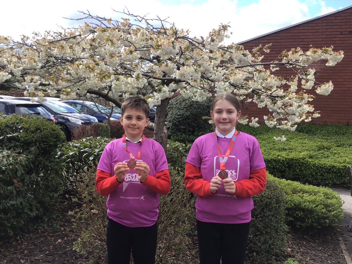 SaltergateSchs's tweet photo. Well done to two of our children from Cowell Class who took part in a virtual orienteering competition through @HarrogateSSP finishing 1st. They then finished 3rd at the area final with @NorthYorksSport and @YourSchoolGames, winning a t-shirt and bronze medal. Super effort! https://t.co/cmZYamgbh0