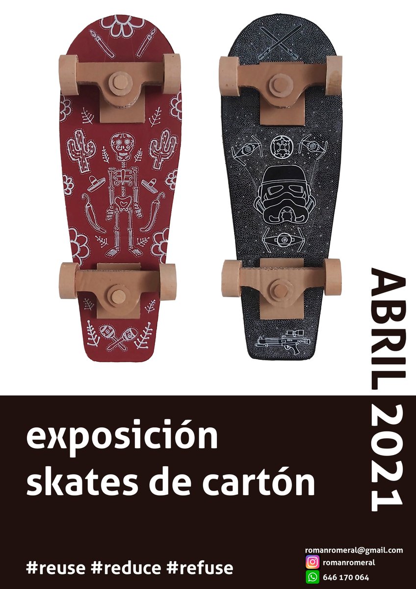 Os invito a pasaros a ver una exposición diferente en la Cervezote Malte <a href="/malteando/">Cervezoteca MALTE</a> en la Calle Galera, Skates hechos con cartón reciclado <a href="/EloyTP/">Eloy TP</a> <a href="/silcerino/">Silcerino</a> <a href="/_uxio/">Uxío</a> <a href="/AVocesde/">VocesdeACoruña</a> <a href="/3stebanvd/">Esteban Velasco</a>