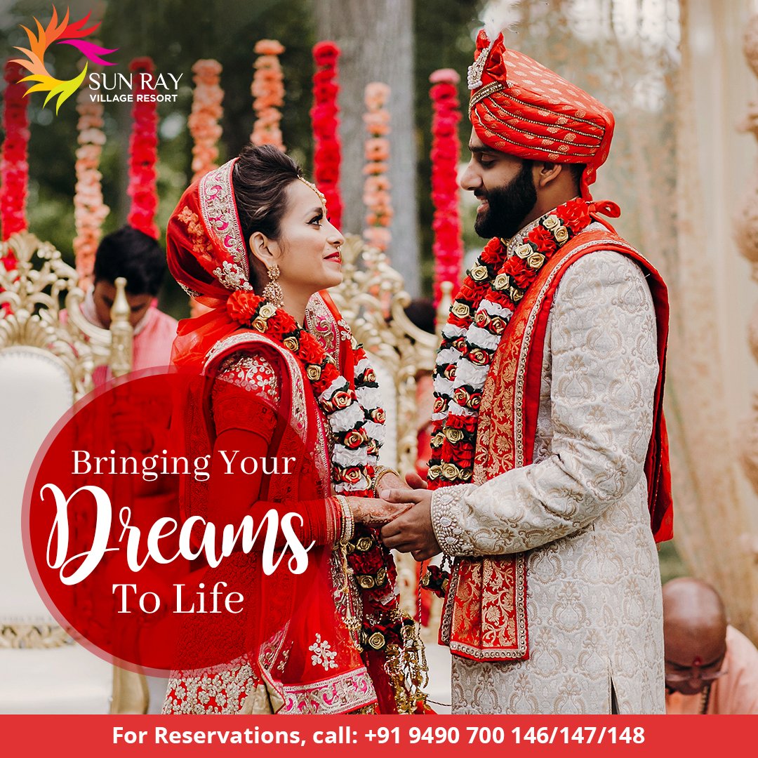 sunrayvillage's tweet photo. We are here to weave your mystical wedding story at #SunrayVillageResort.

Choose us &amp; make your occasion grand.

For bookings call +91 9490700146/147/148 or visit: https://t.co/tvrfwUcEbK for more information.

#SunrayVillageResort #Vizag #Wedding #WeddingVenue #Weddings https://t.co/4hlTpuJpnk