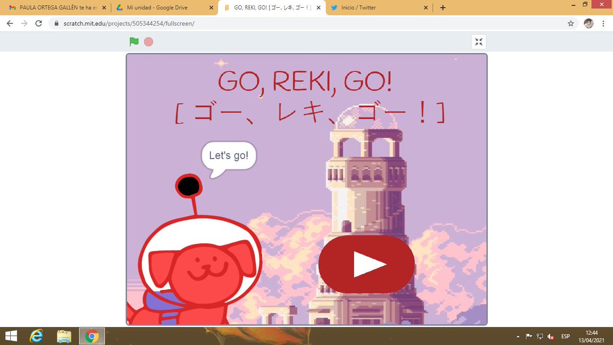 Claudia94341692's tweet photo. Este es el videojuego que he creado, hecho en la asignatura de informática. ¡Es recomendable leer las instrucciones antes de jugarlo! #ScratchCCs21 #CVBCCs21 #3ESOCCs21 https://t.co/vGnMTTL7Vb https://t.co/rTWmQ37qCH