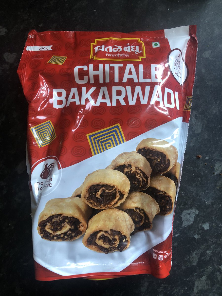 Chitale Bandhu Bakarwadi just arrived. Best on the planet.. 😄 @ChitaleGroup @cIndraneel