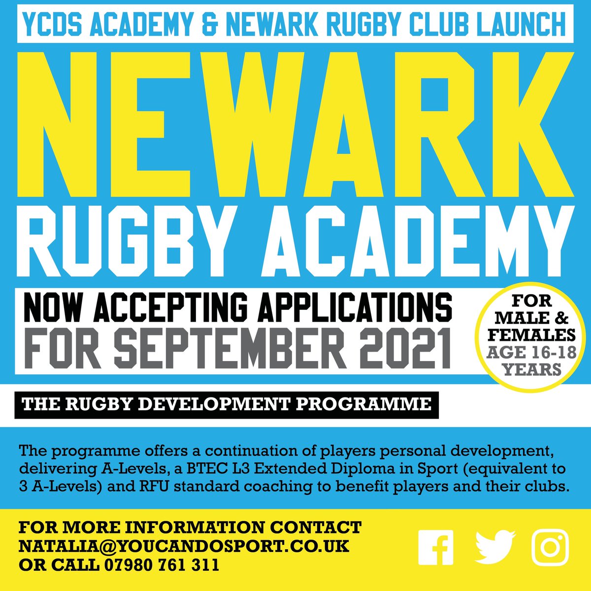 newarkrufc's tweet image. &amp;gt;&amp;gt; LAUNCHING Newark Rugby Academy with @YCDSAcademy &amp;gt;&amp;gt; Now enrolling for September 2021! #newarkrugby #studysport #ycdsacademy #nowenrolling #studyrugby