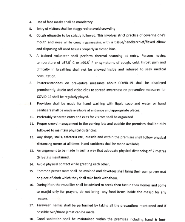News9Tweets's tweet image. #Karnataka: Guidelines issued for observance of rituals in connection with Ramzan month in Masjids, in view of #COVID19.

#Masjids in #containment zones to remain closed till the zone is denotified. Large gatherings continue to remain prohibited, face masks mandatory.