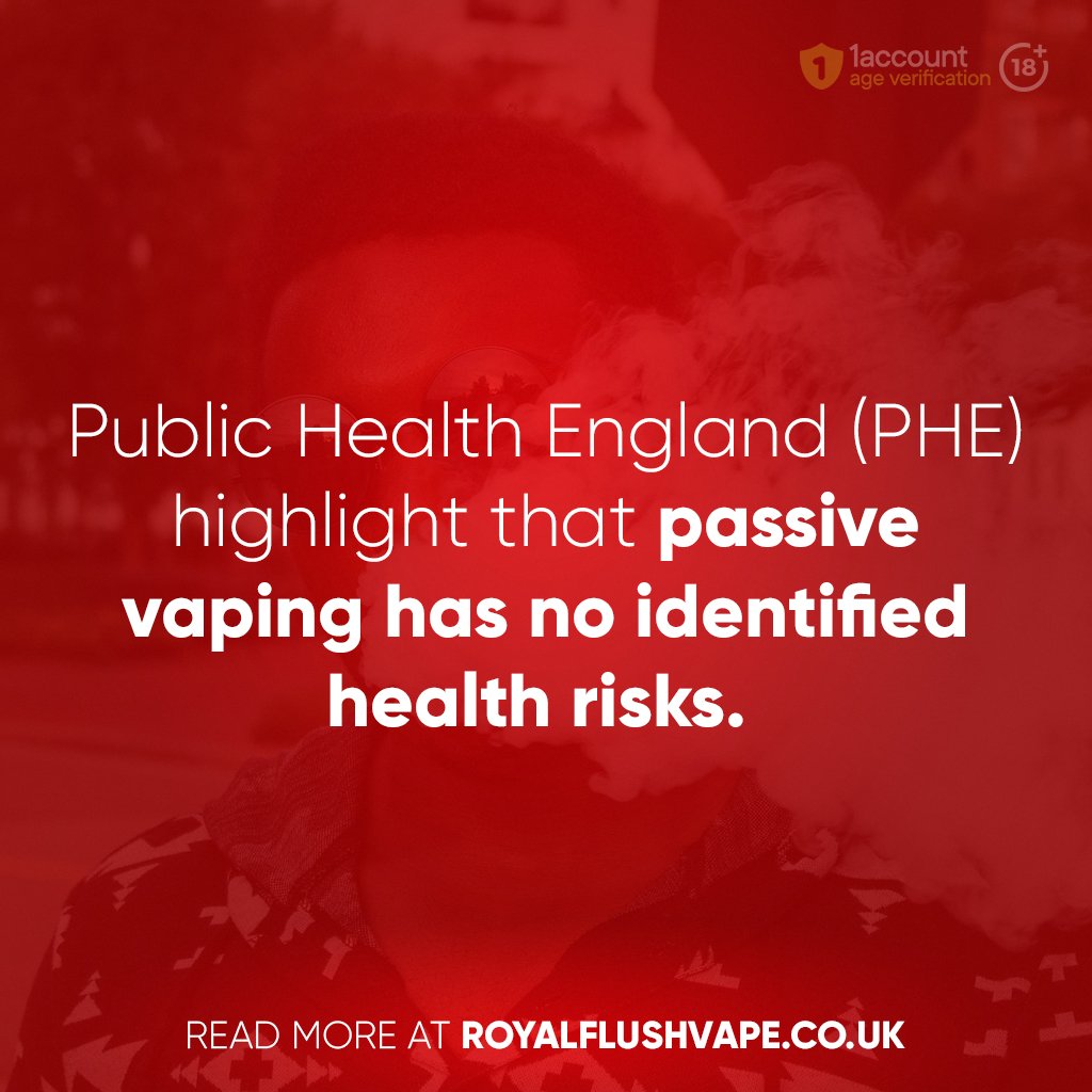 royalflush_vape's tweet photo. Although largely misunderstood, passive vaping has no identified health risks unlike smoking. 
  
Read more in our #VApril article: https://t.co/T2KvIS0riK
  
#royalflushvape #vapingfact #vapingfacts #smokefree https://t.co/Oe9qrz5Ihp