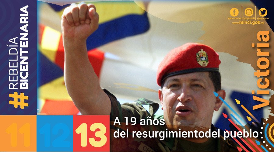 Coso_0's tweet photo. #13Abr |🇻🇪📢 ¡PRIMERA ET DEL DÍA! ▶️
#VictoriaPopularRebelde

El retorno del Cmdte. Supremo Hugo Chávez simboliza la dignidad de un pueblo en Revolución.
¡Que siga la lucha!

Volvió, volvió, volvió para quedarse por siempre.
@chavezcandanga @Maby80 @Coso_0 https://t.co/bup10QLDxa