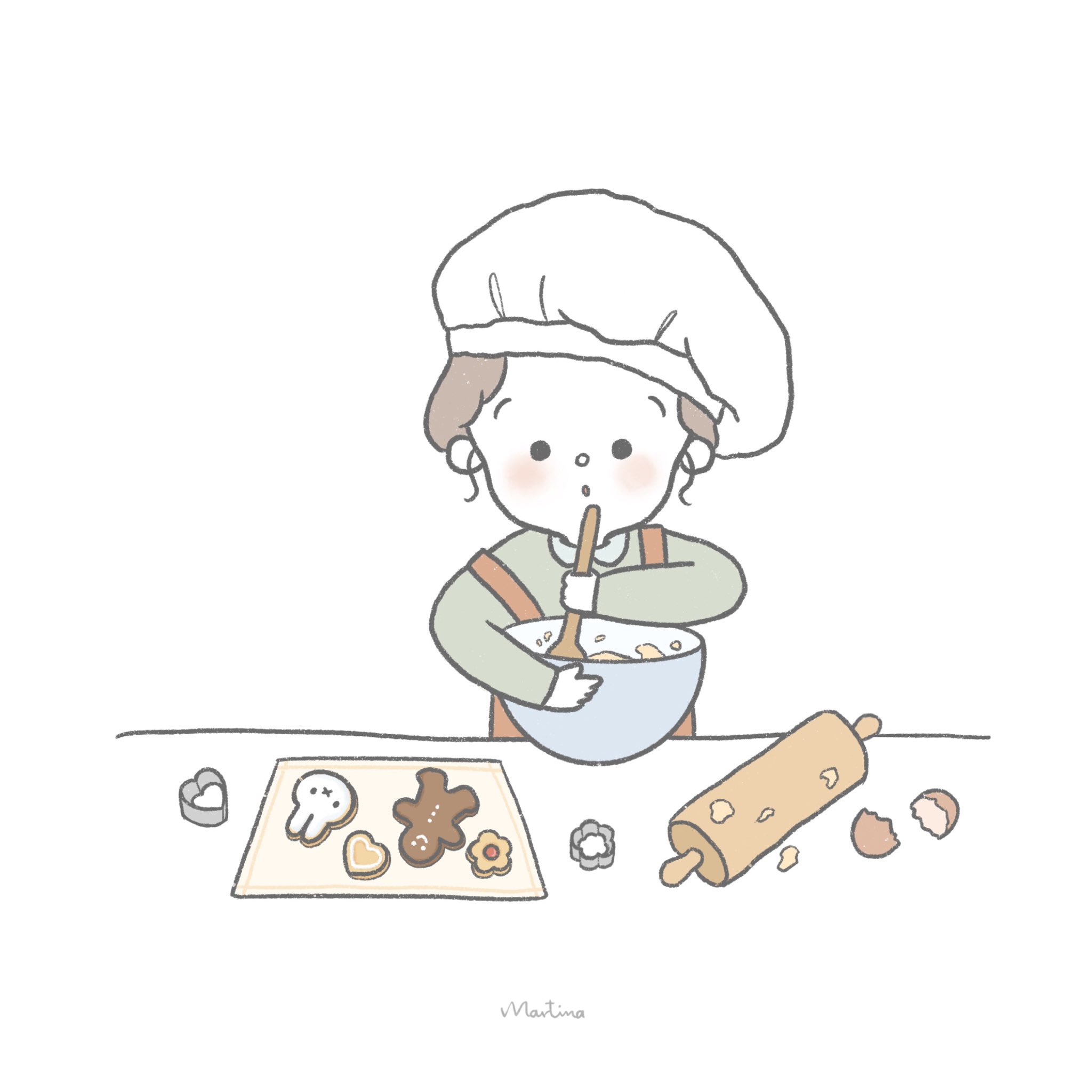 マルティナ イラストレーター クッキング 絶対作らへんのにyoutubeでお菓子作り動画見るの好き で 大体砂糖の 量に怖気づいて見るのやめる お菓子作り アイシングクッキー イラスト イラスト好きな人と繋がりたい 絵描きさんと繋がりたい