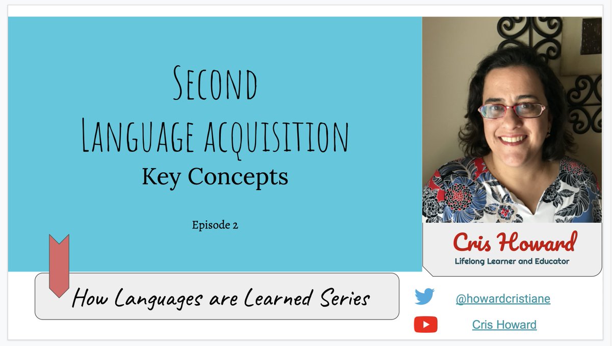 howardcristiane's tweet image. Here's Episode 2 of the series "How Languages are Learned". Concepts discussed:
✨Comprehensible Input
✨Affective Filter

youtu.be/T5pKuzfsER0

Book mention: #6PsTESOL, @TESOL_Assn 
#ellchat_bkclub