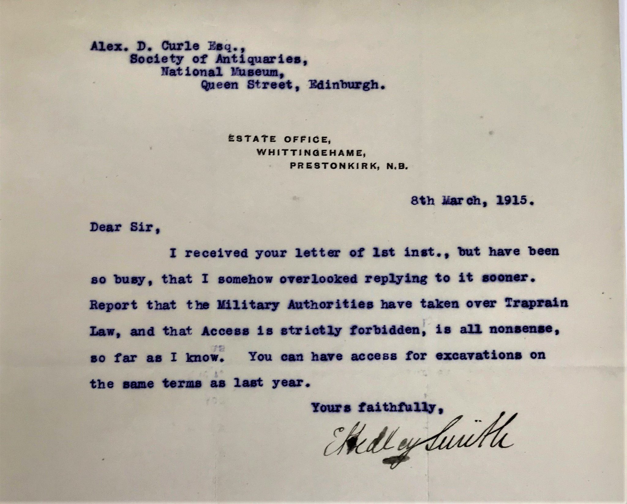 National Museums Scotland Library Day 13 Of Archive30 And The Theme Is Untoldstories From The Archives Are These Letters Telling The Story Of Those Working On The Traprain Law Excavations