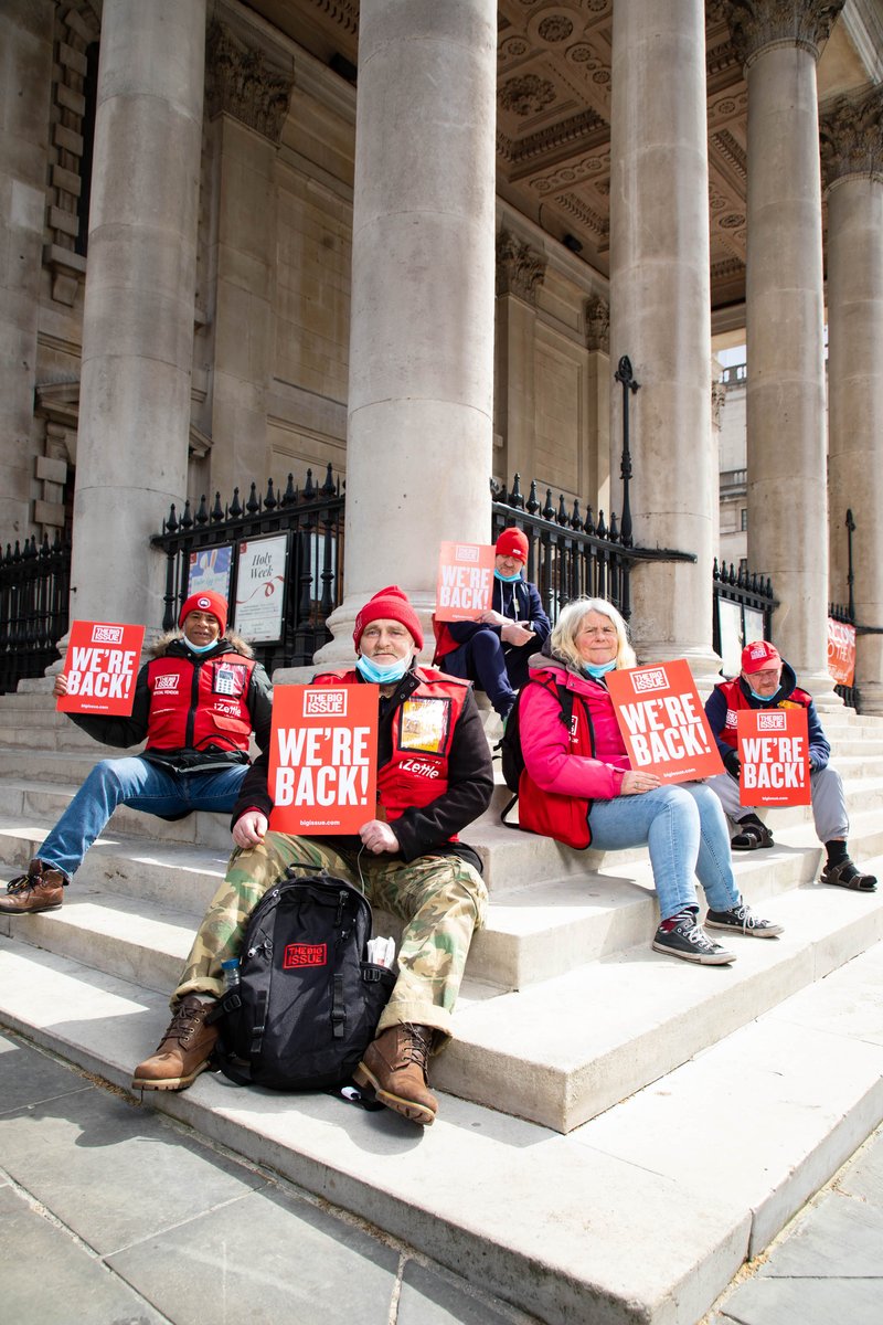 Iain_McCallum's tweet photo. @BigIssue vendors are back! See if yours is too and spread the word to help kickstart their 2021 #BigIssueIsBack #OpenForBusiness. Visit https://t.co/aW8nJXvBL3 for more info https://t.co/7H82N3kLvb