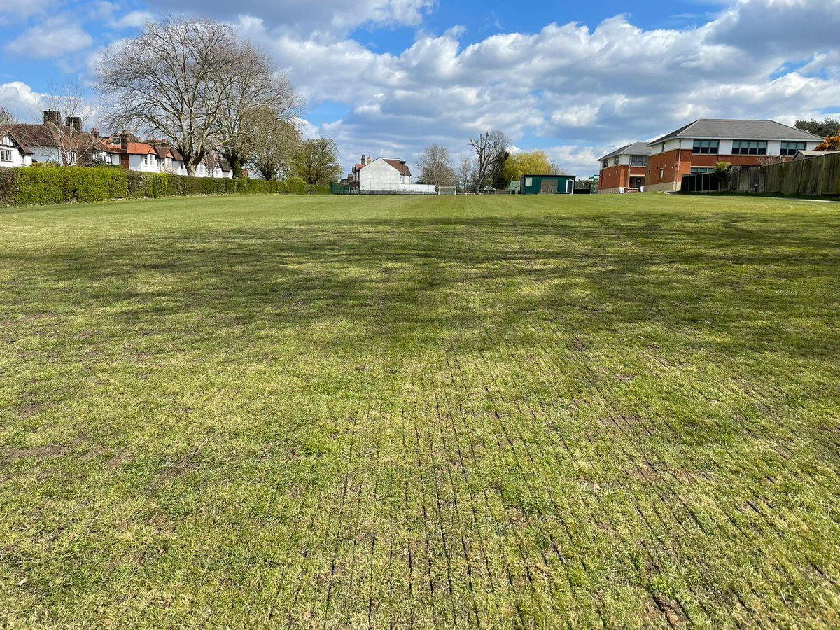 <a href="/KingswoodHouse/">Kingswood House</a> playing fields seeded &amp; fertilise with <a href="/rigbytaylor/">Rigby Taylor</a> products, aiming for better grass coverage for the kids for the summer sports. 🏃 🏏 cheers to gary &amp; <a href="/JonJMWTurfcare/">Jon Williams</a> <a href="/JMWTurfcare/">JMW Turfcare</a> <a href="/Corin_Beeney/">Corin Beeney</a>