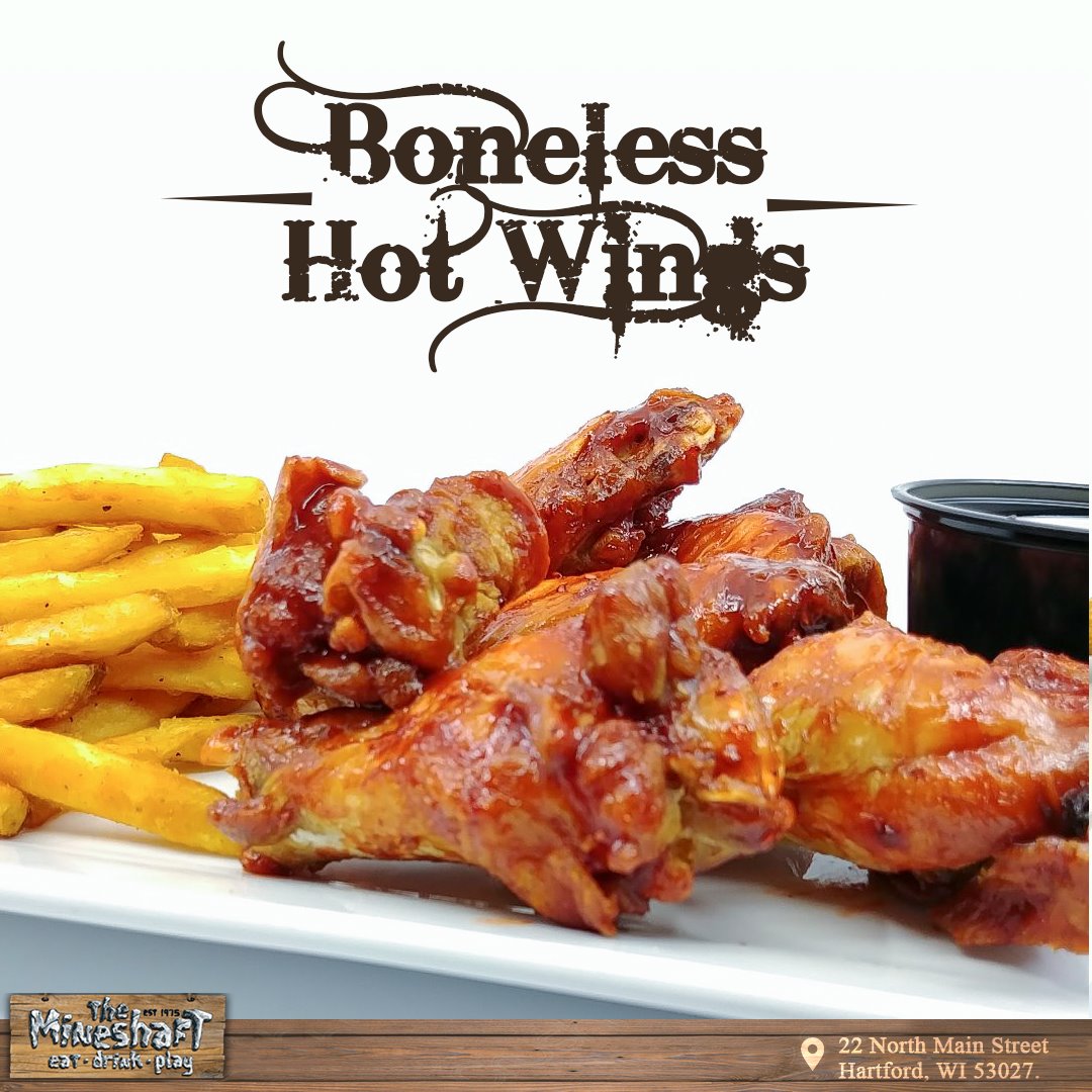 Served with Legend Larry’s Sauce Options: Medium, Teriyaki, Thai Chili, Honey BBQ, Bacon BBQ, Hot Garlic, Raspberry Habanero and Mineshaft’s House BBQ